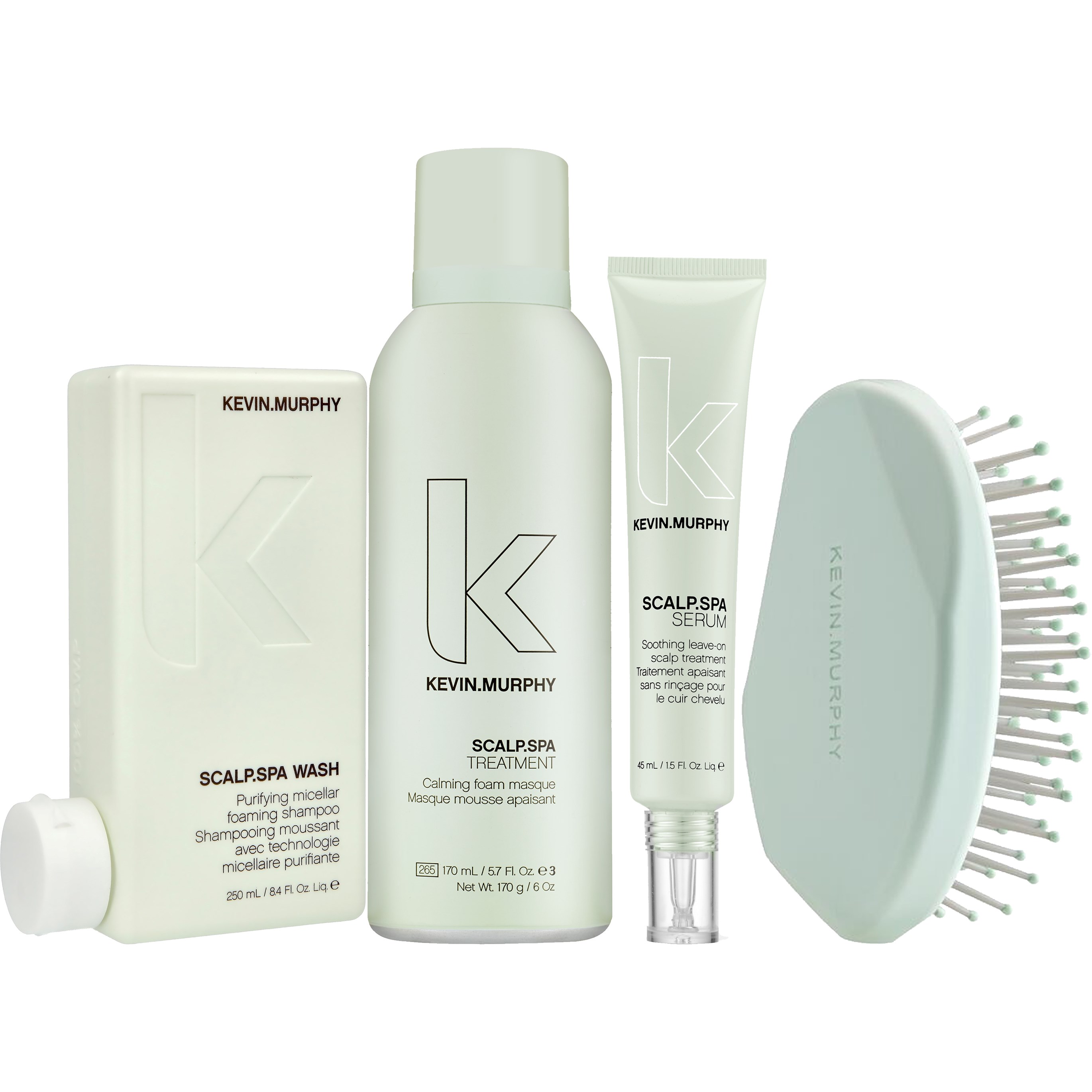 Kevin Murphy Scalp Spa Bundle Wash 250 ml & Treatment 170 ml & Serum 45 ml & Brush