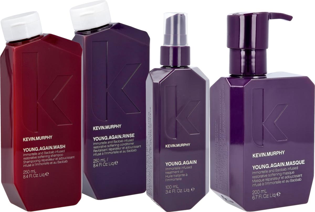 Kevin Murphy Young Again Bundle Wash 250 ml & Rinse 250 ml & Masque 200 ml & Treatment Oil 100 ml