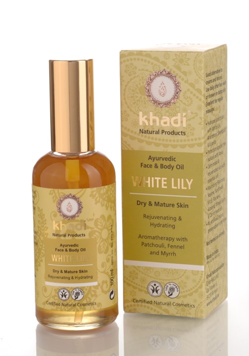 Khadi Ayurvedic Face & Body Oil White Lily 100 ml