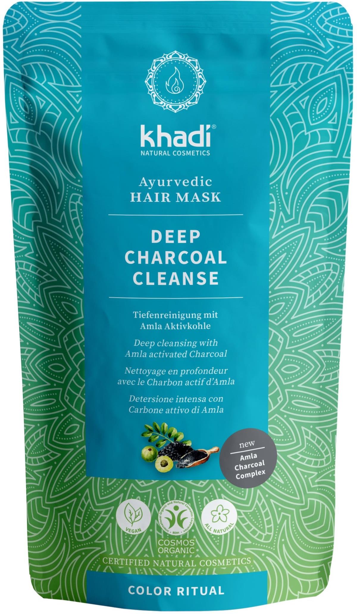 Khadi Ayurvedic Hair Mask Deep Charcoal Cleanse 7578