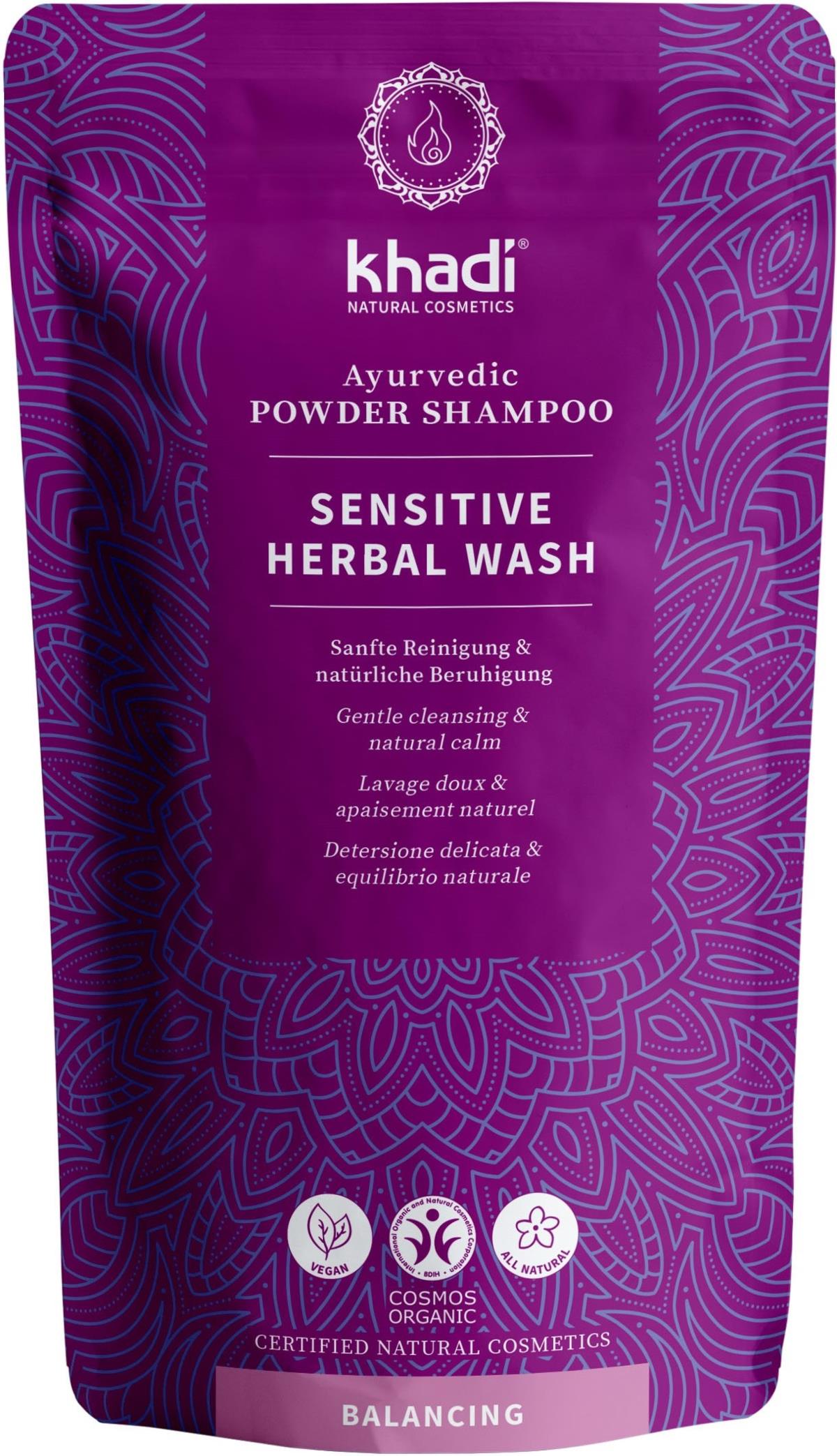 Khadi Ayurvedic Powder Shampoo Sensitive Herbal Wash