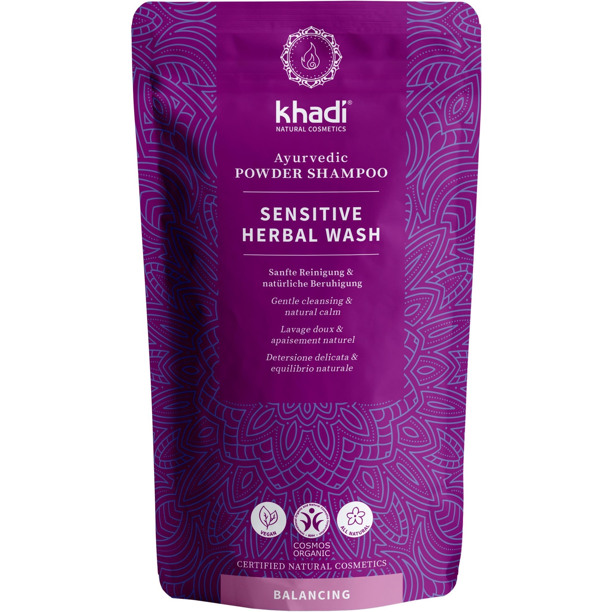 Bilde av Khadi Ayurvedic Powder Shampoo Sensitive Herbal Wash