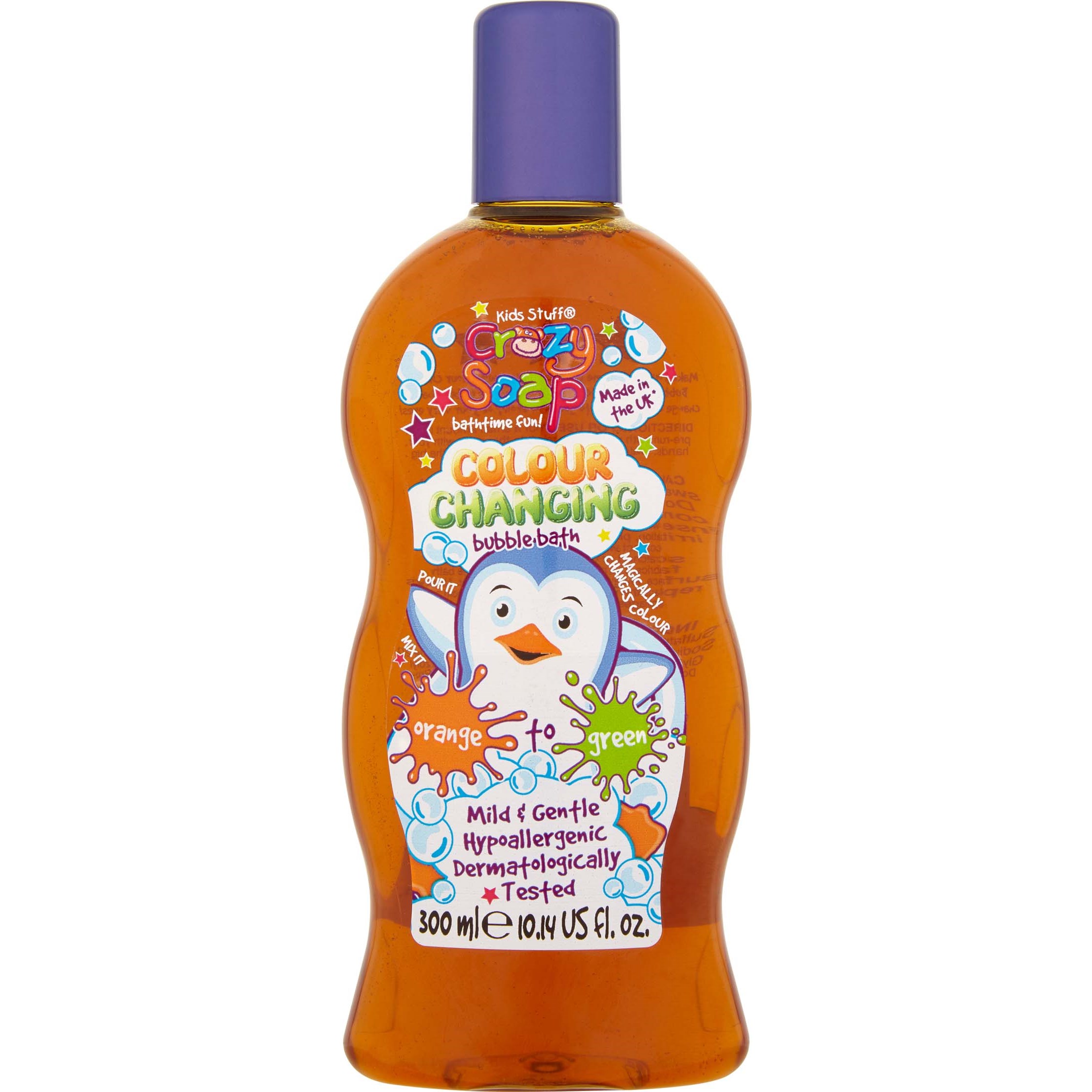 Läs mer om Kids Stuff Crazy Bubble Bath Orange to Green 300 ml