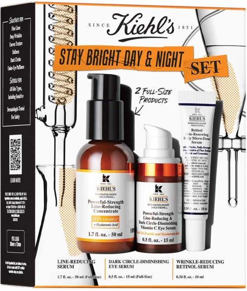 Kiehl's Line-Reducing Concentrate Stay Bright Day and Night Set