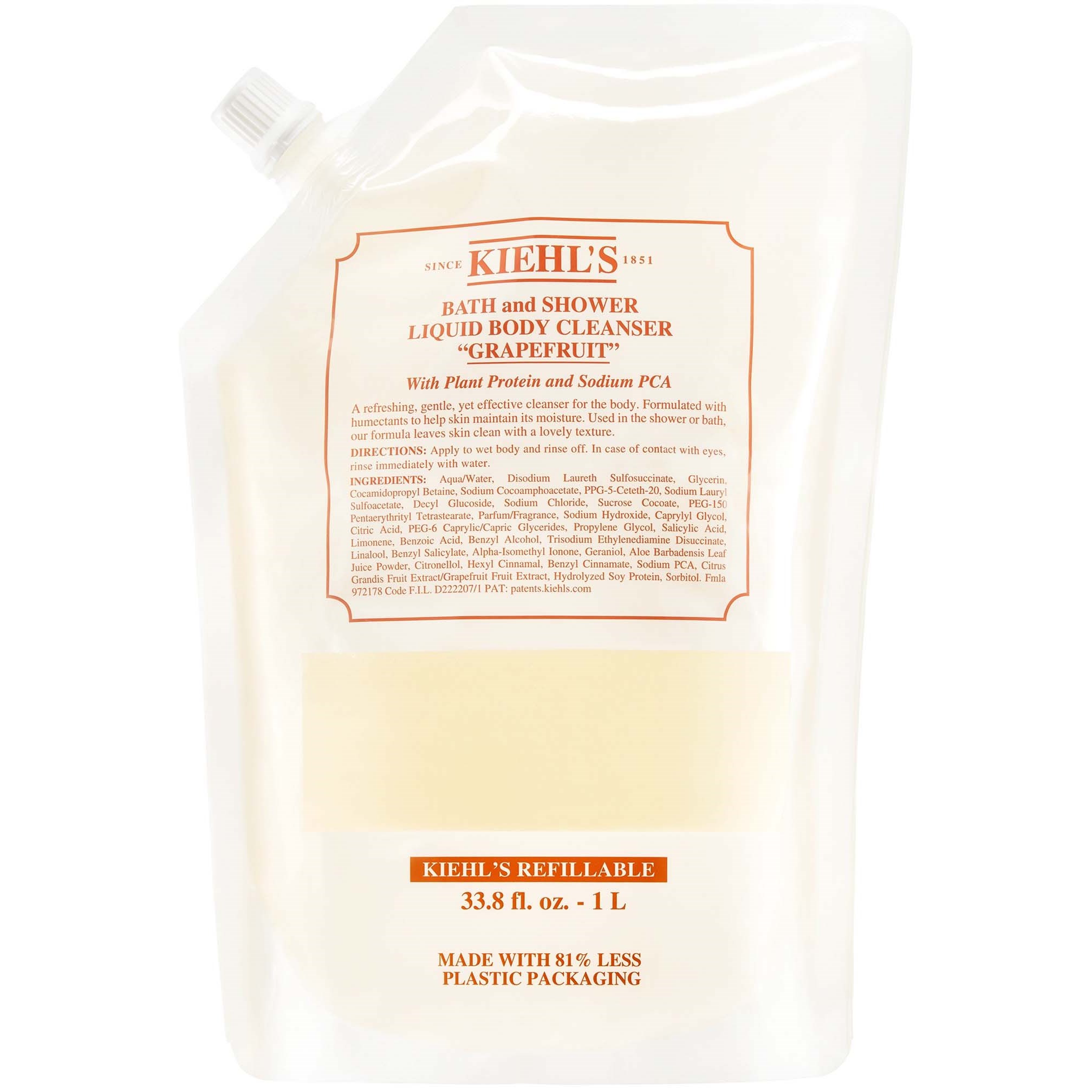 Kiehl's Bath and Shower Grapefruit Refill 1000 ml