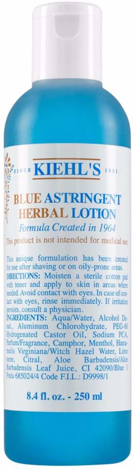 Kiehls Blue Astringent Herbal Lotion 250 ml