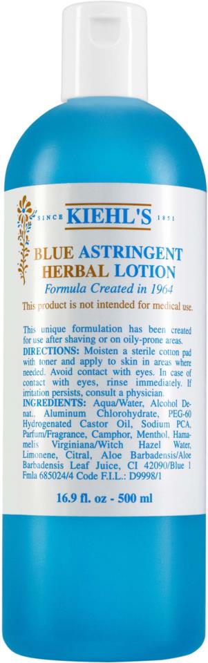 Kiehl's Blue Herbal Blue Astringent Herbal Lotion 500ml