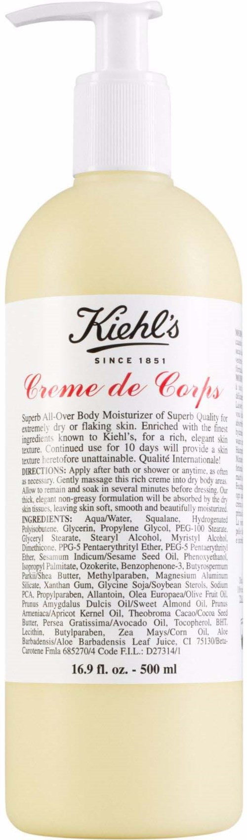 Kiehl's Kiehl's Creme de Corps Creme De Corps Hydrating Body Moisturizer 500 ml