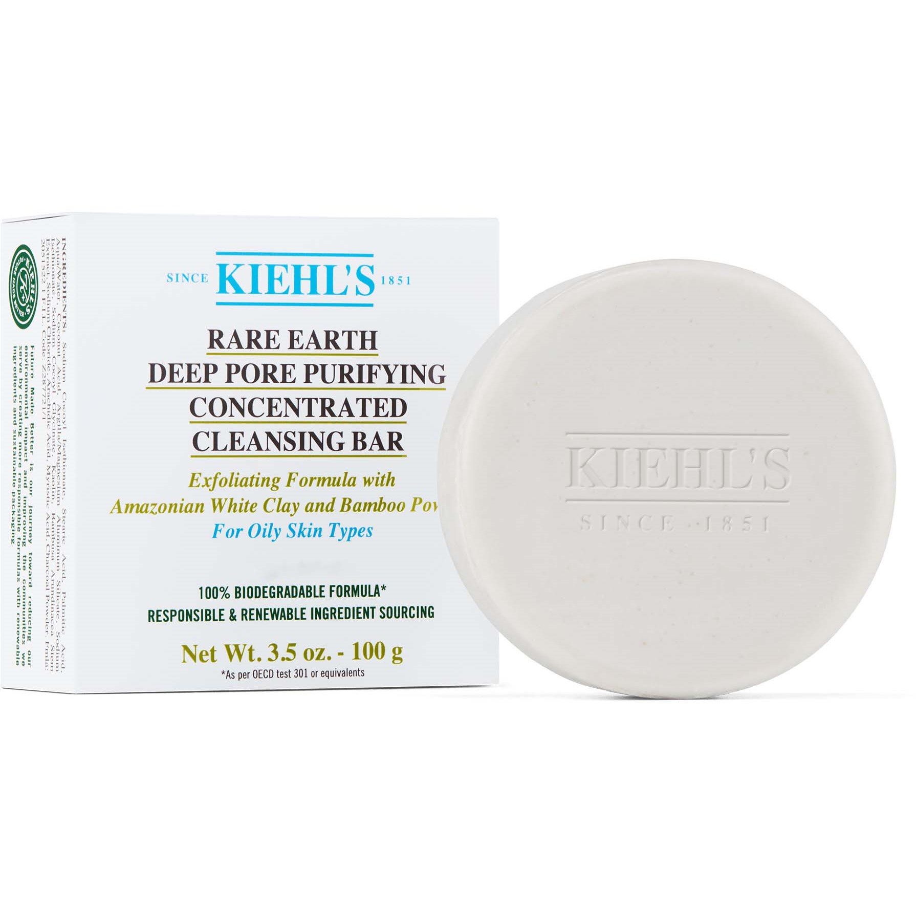 Kiehl’s Rare Earth  Deep Pore Purifying Concentrated Cleansing Bar 100