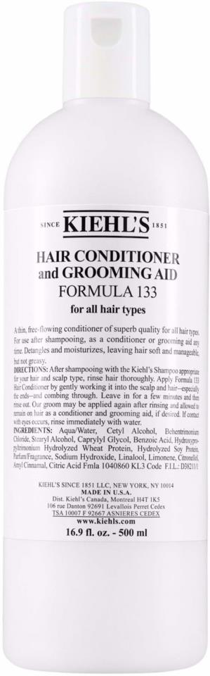 Kiehl's Grooming Aid Formula 133 Hair Cond& Groom Aid Formula 133 500ml