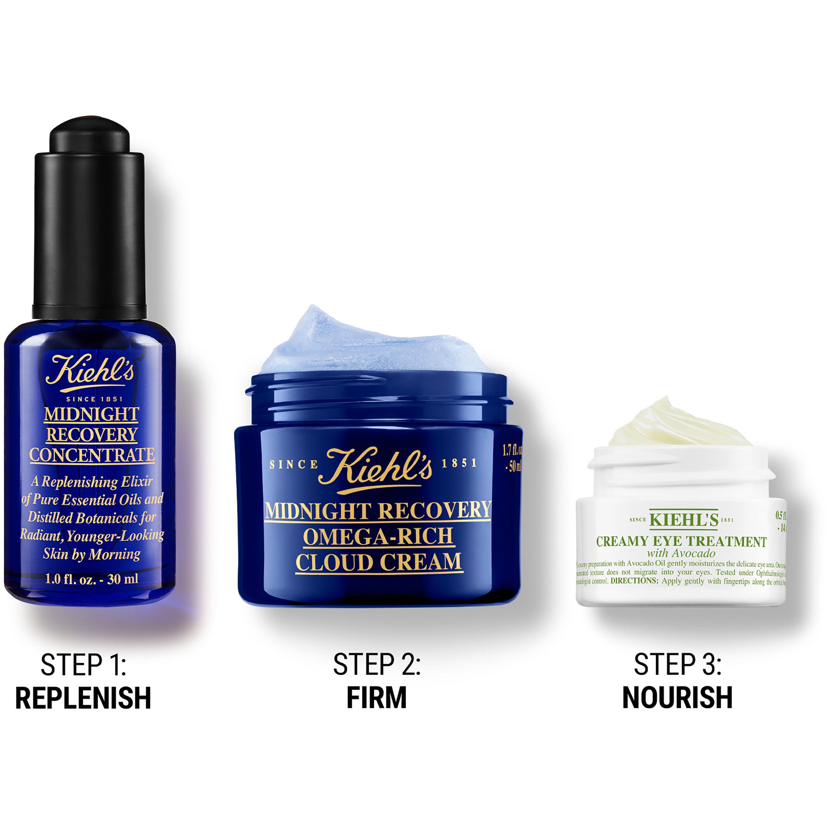 Kiehl's Midnight Recovery Omega-Rich Cloud Cream Night - Krem do twar (obrázok 5)