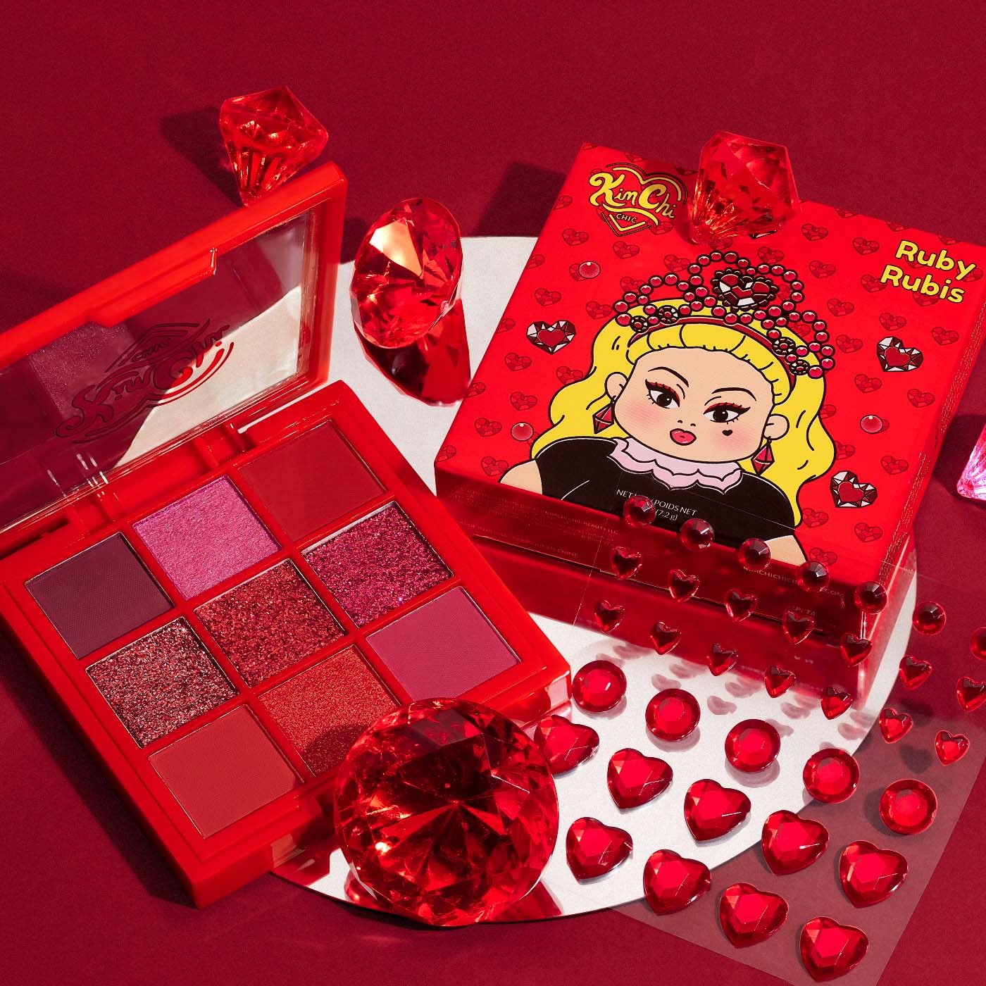 KimChi Chic Jewel Collection Eyeshadow Palette 01 Ruby (obrázok 5)