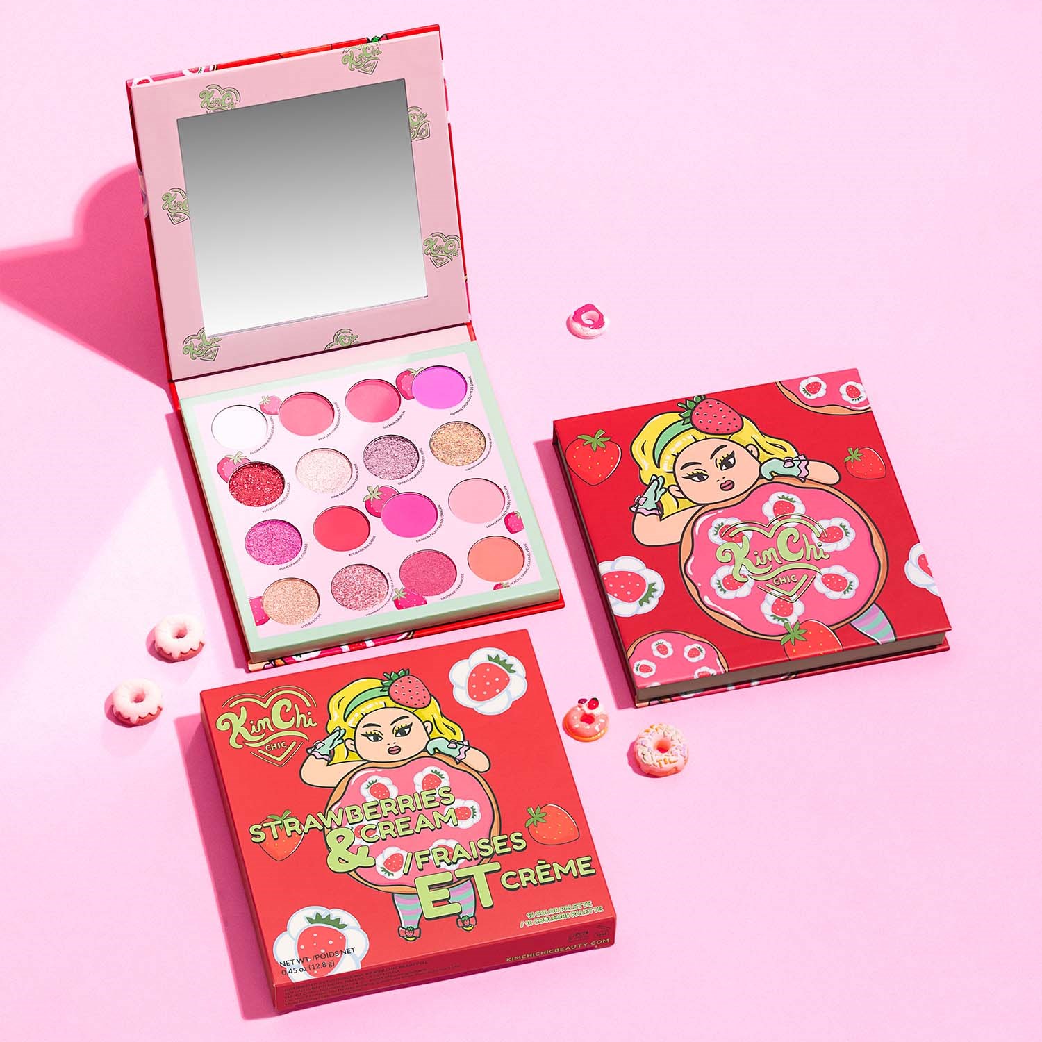 KimChi Chic Donut Collection Eyeshadow Palette - paleta cieni Strawber (obrázok 6)