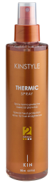 En brunsprayflaska märkt 'Kinstype Thermic Spray' med en tydlig pump.
