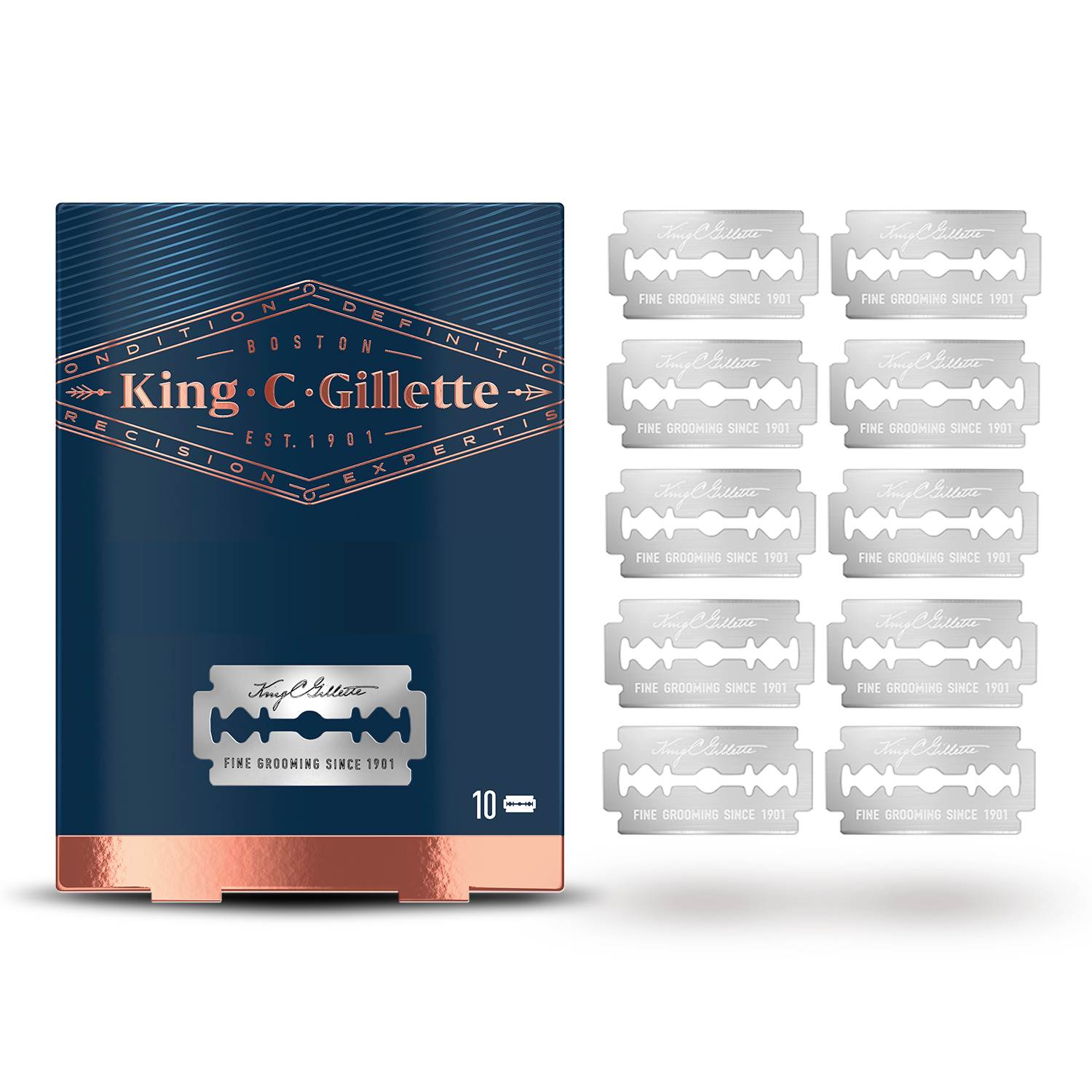 Läs mer om King C. Gillette Dubbeleggade Säkerhetsrakblad 10 Refiller
