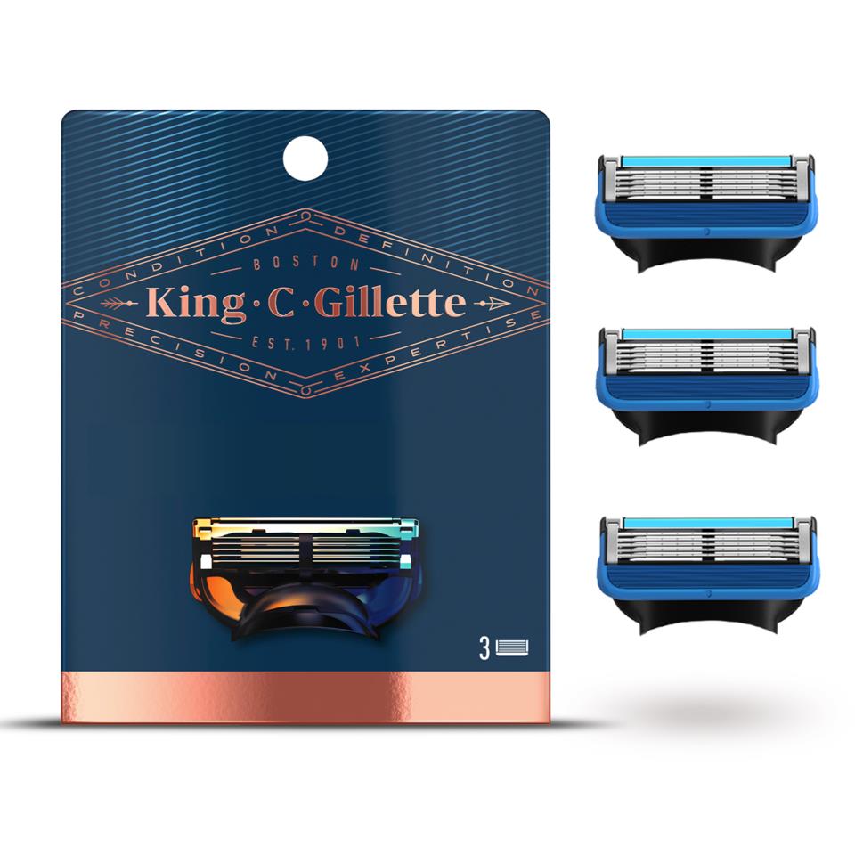 King C. Gillette Barberblade til Barbering og Formning 3 stk.
