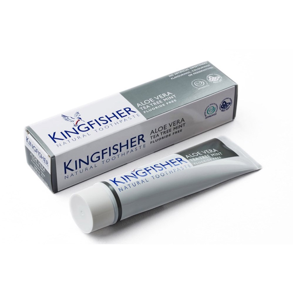 Kingfisher Mint Toothpaste Aloe & TeaTree Fluor free 100 ml billede
