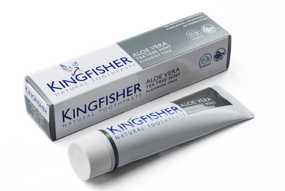 Kingfisher Mint Toothpaste Aloe & TeaTree Fluor free 100 ml
