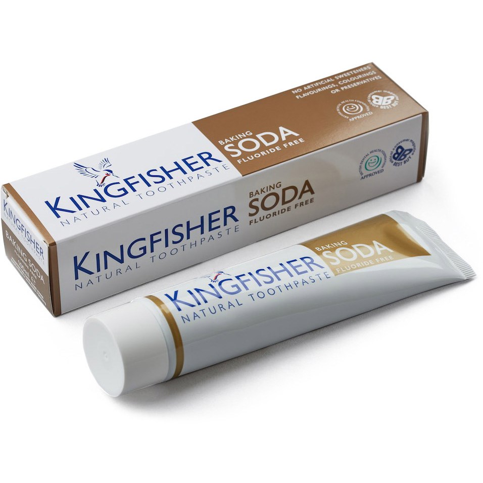 Läs mer om Kingfisher Mint Toothpaste Baking Soda Fluor free 100 ml