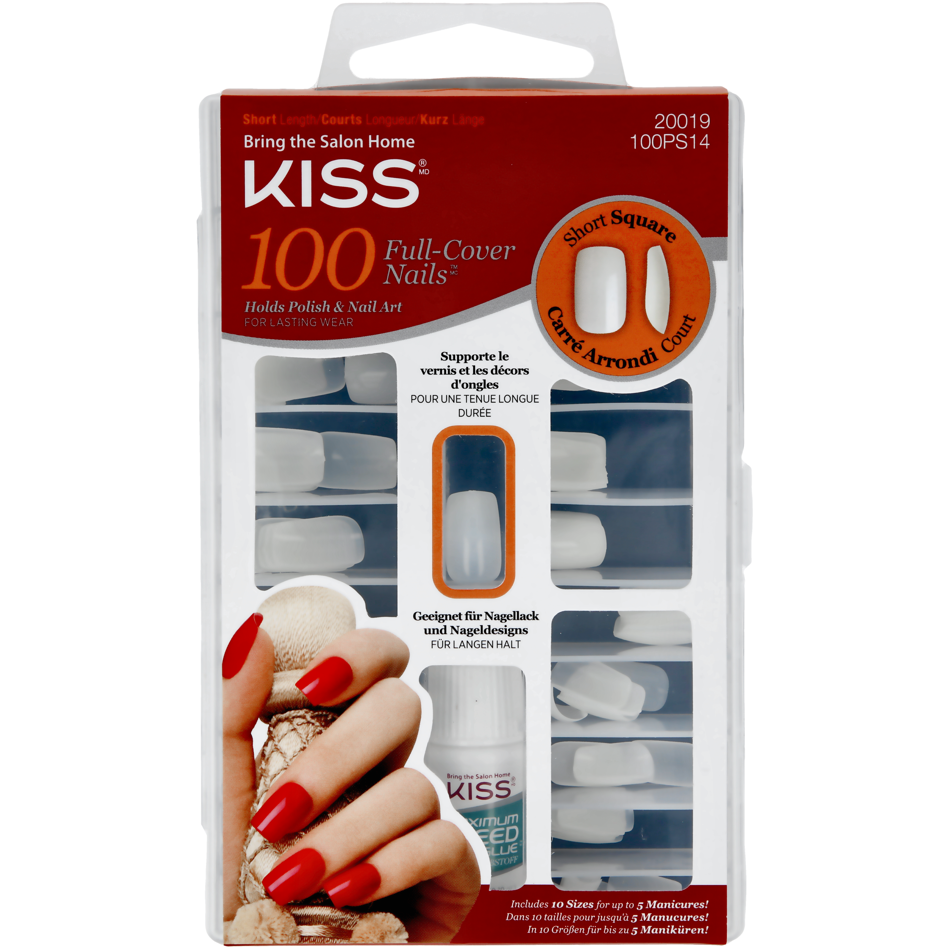 Läs mer om Kiss 100 Nails Short Square