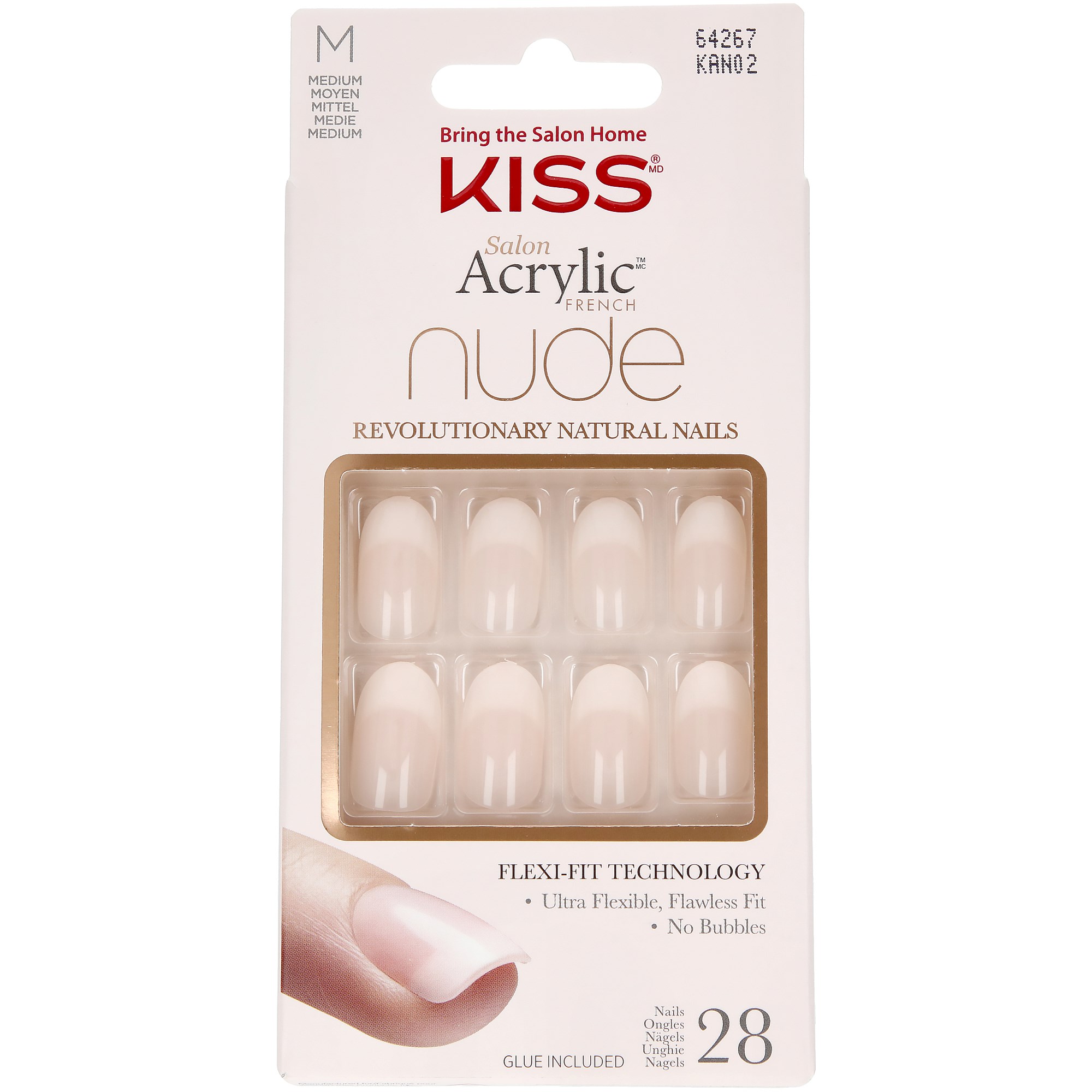 Läs mer om Kiss Acrylic French Nude Nude rundad topp