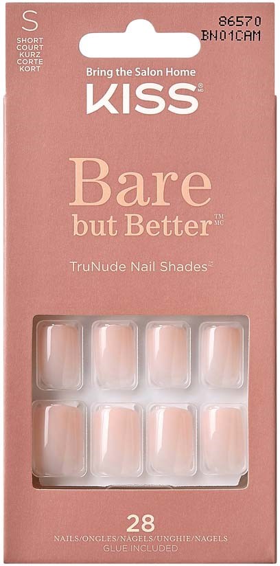 The package contains 28 natural-looking nail tips for a neat manicure.