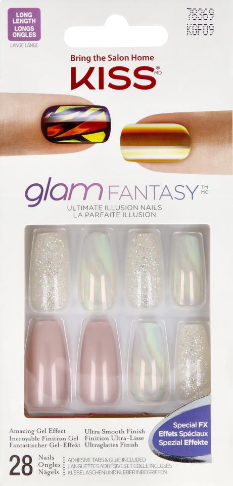Kiss Glam up Fantasy nails - Party's Over