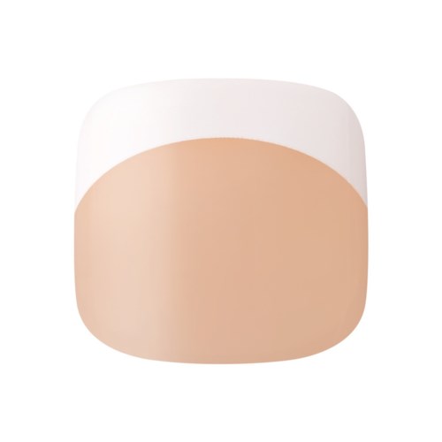 A beige and white container or jar with a simple rounded shape.