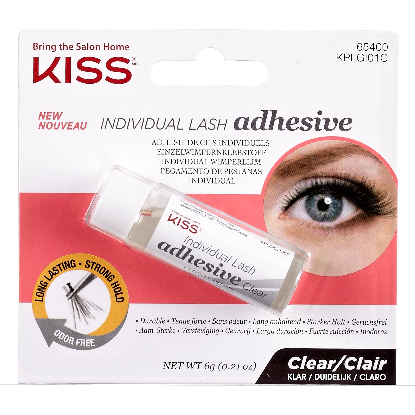 Läs mer om Kiss Individual Lash Glue - Clear 6 g