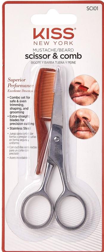 Kiss Scissor & Comb for moustache and beard