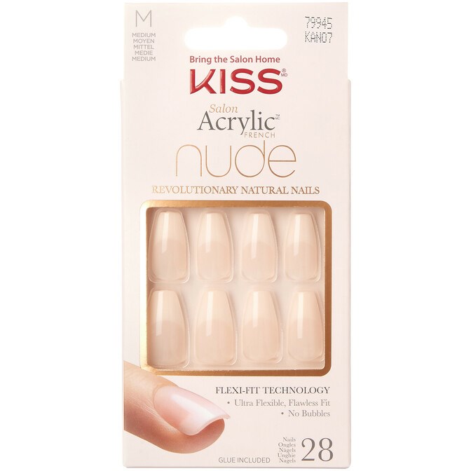 Kiss Salon Acrylic French Nude Revolutionary Natural Nails Medium