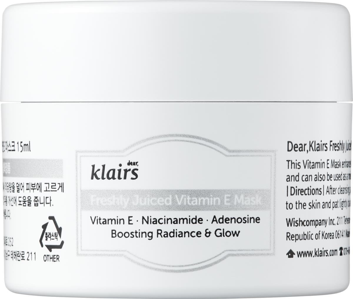 Klairs Vitamin Freshly Juiced Vitamin E Mask Miniature 15 ml