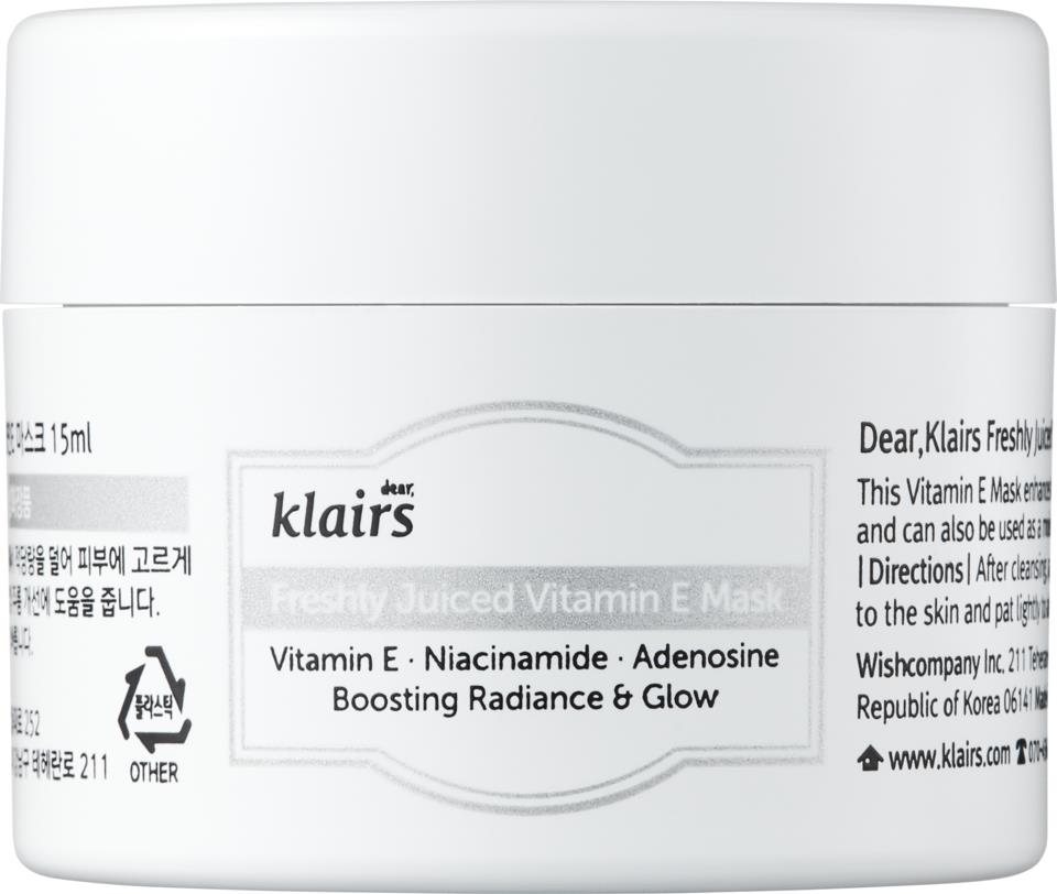 Klairs Freshly Juiced Vitamin E Mask Miniature 15 ml