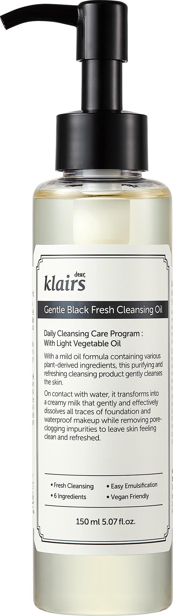 Klairs Gentle Black Gentle Black Fresh Cleansing Oil 150 ml
