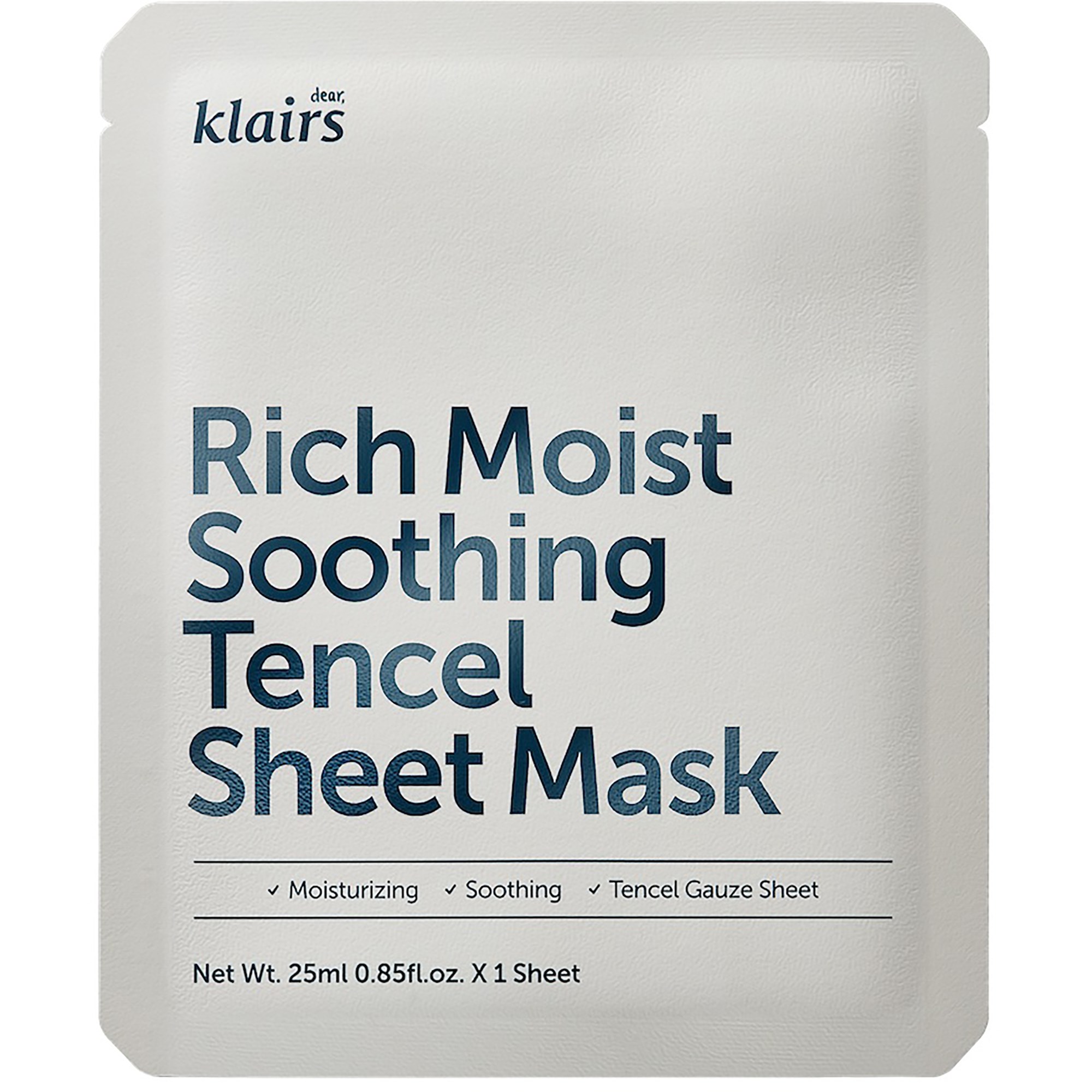Klairs Rich Moist Soothing Tencel Sheet Mask 25 ml billede