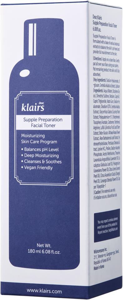 Klairs Supple Preparation Unscented Toner 180 ml