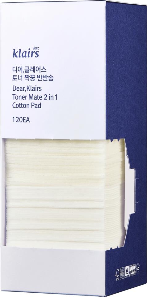 Klairs Toner Mate 2 in 1 Cotton Pad 120 sheet
