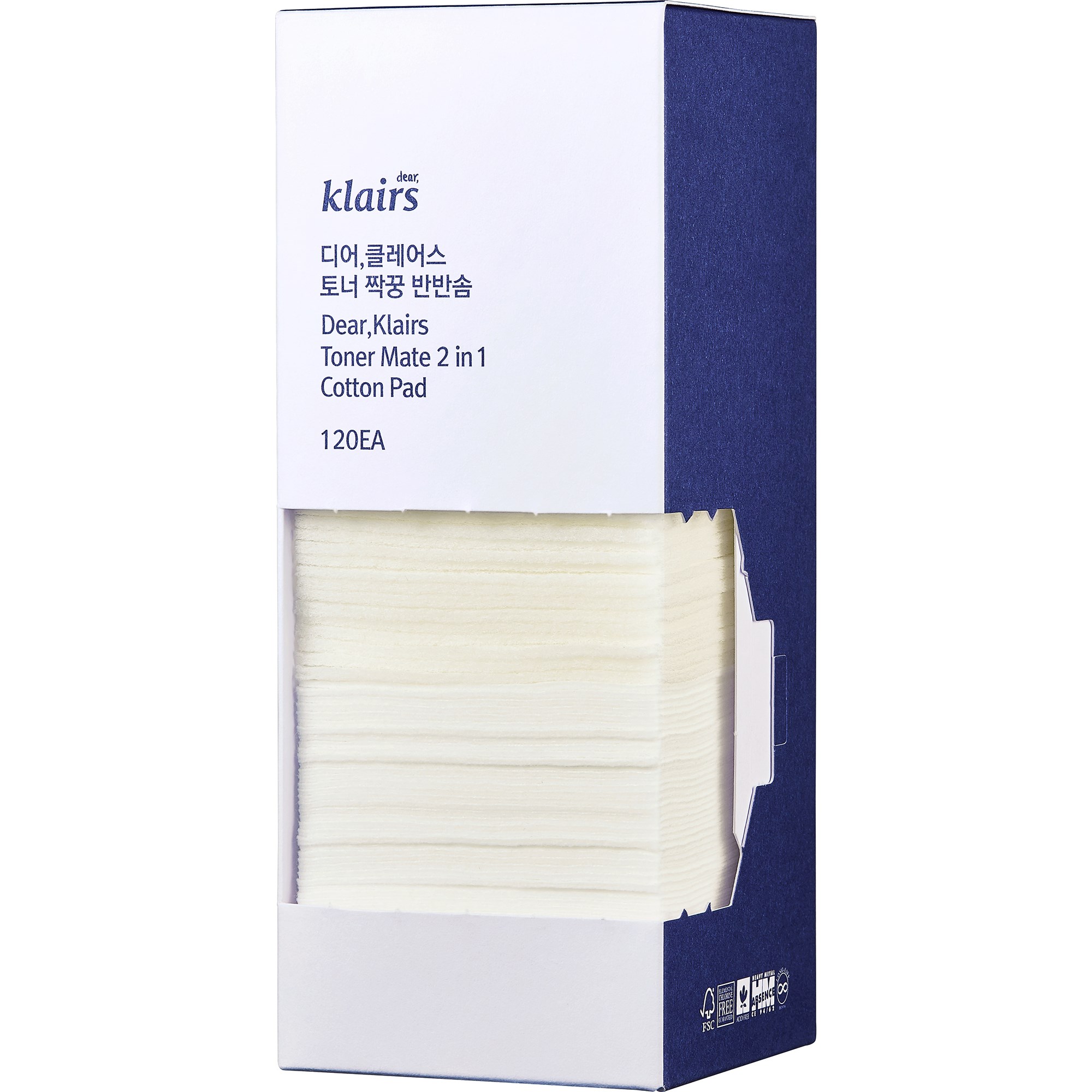 Klairs Supple Preparation Toner Mate 2 in 1 Cotton Pad billede