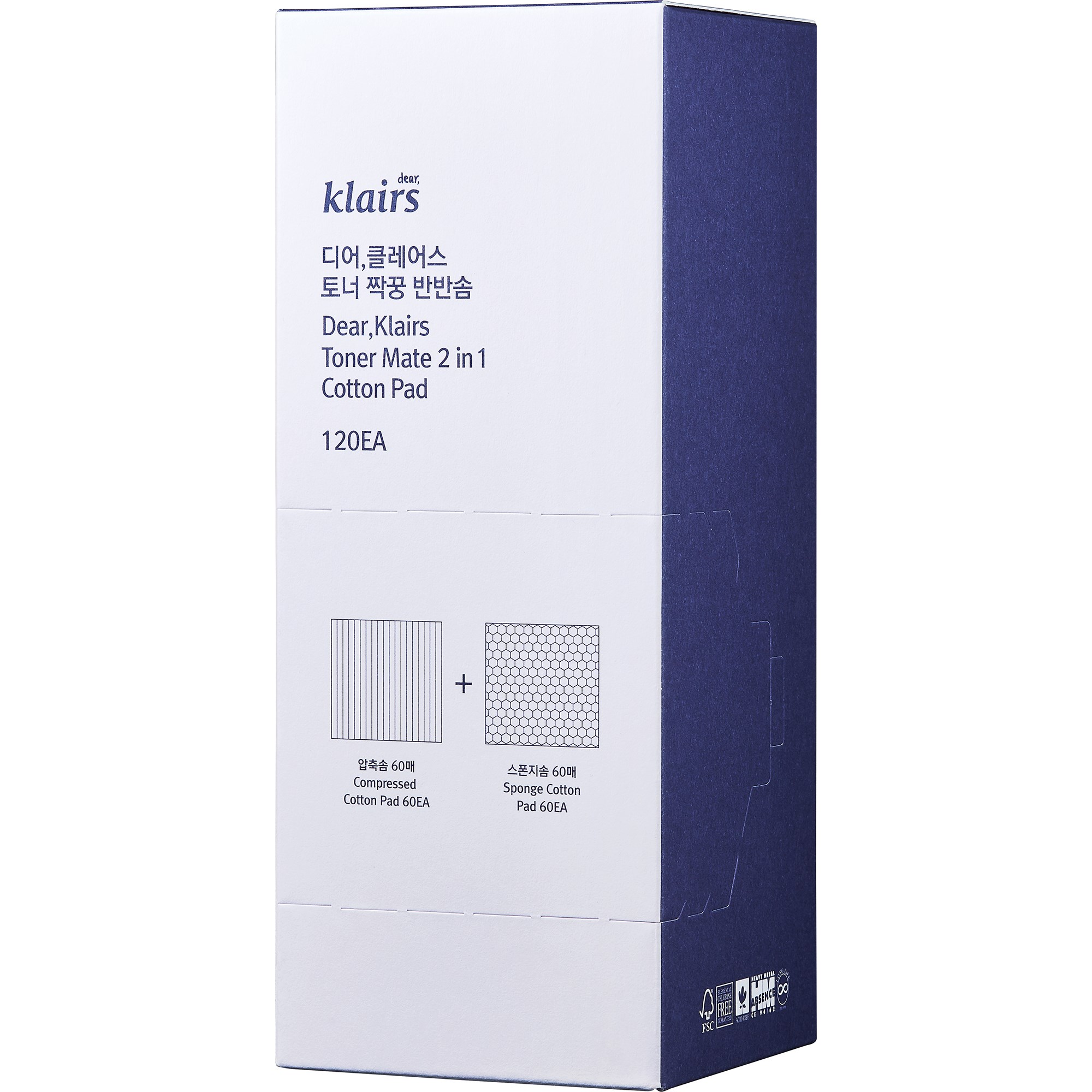 Klairs Supple Preparation Toner Mate 2 in 1 Cotton Pad (obrázok 4)