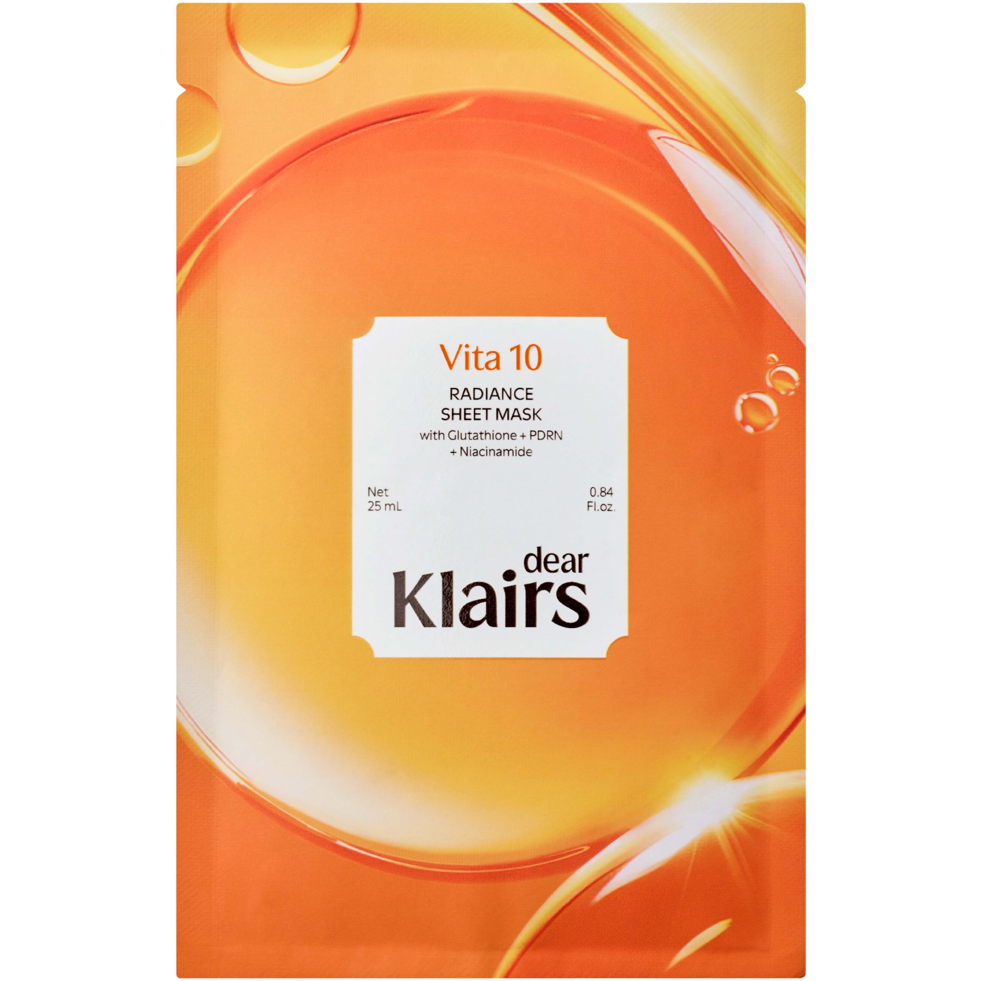 Klairs Vita 10 Radiance Sheet Mask 25 ml billede