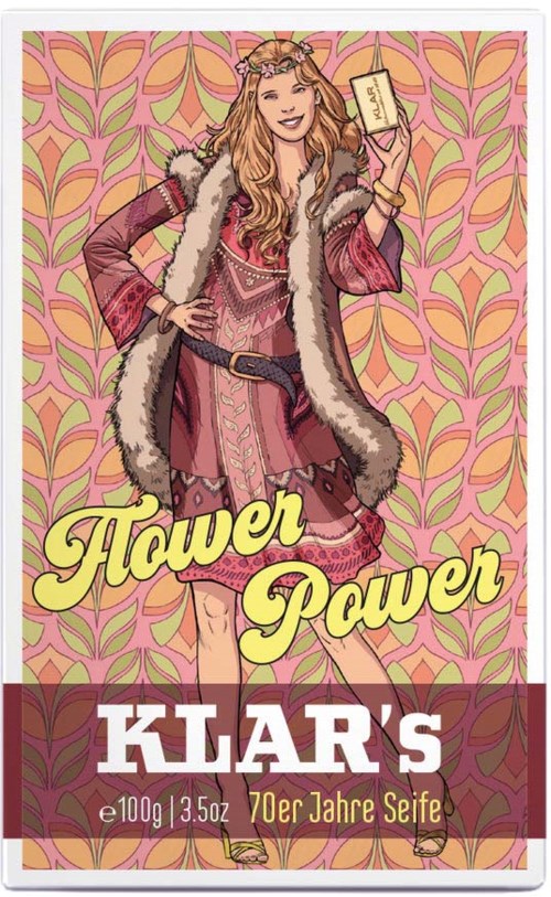 Klar Seifen 70s Retro Soap Flower Power 100 g