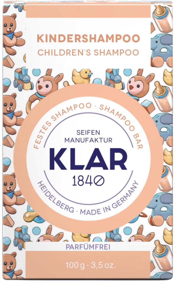 Klar Seifen Childrens Shampoo Bar - Fragrance Free 100 g