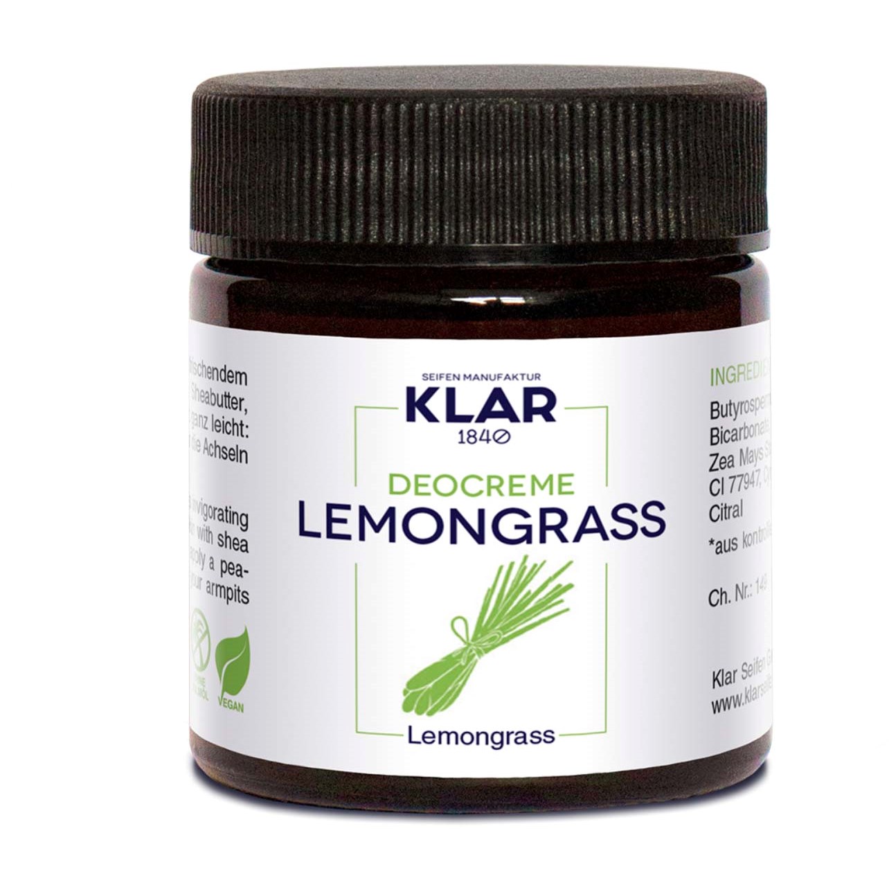 Läs mer om Klar Seifen Deocream Lemongrass 30 ml