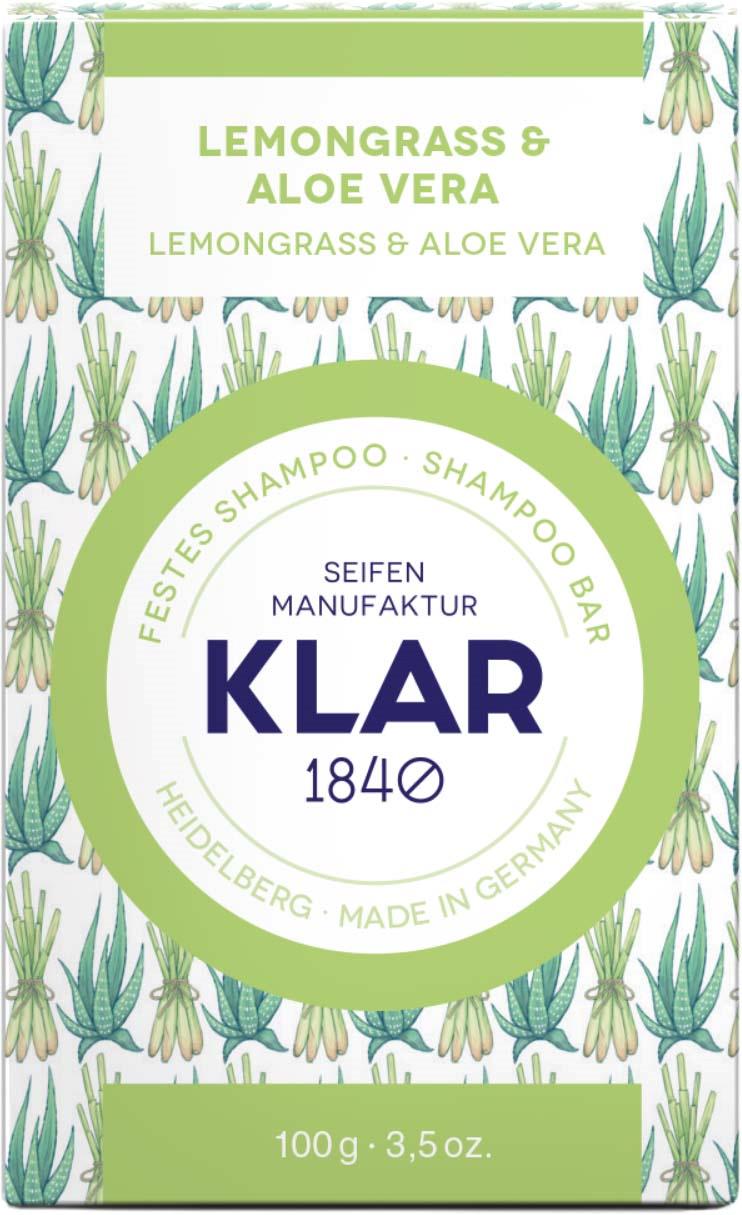 Klar Seifen Lemongrass & Aloe Vera Shampoo Bar 100 g