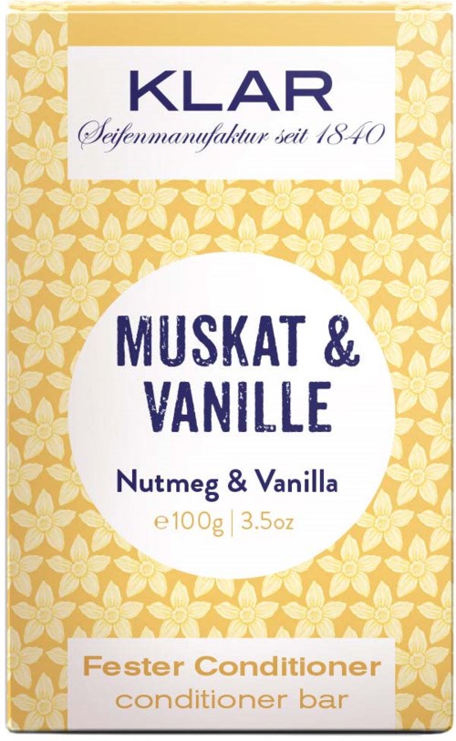 Klar Seifen Nutmeg & Vanilla Conditioner Bar 100 g