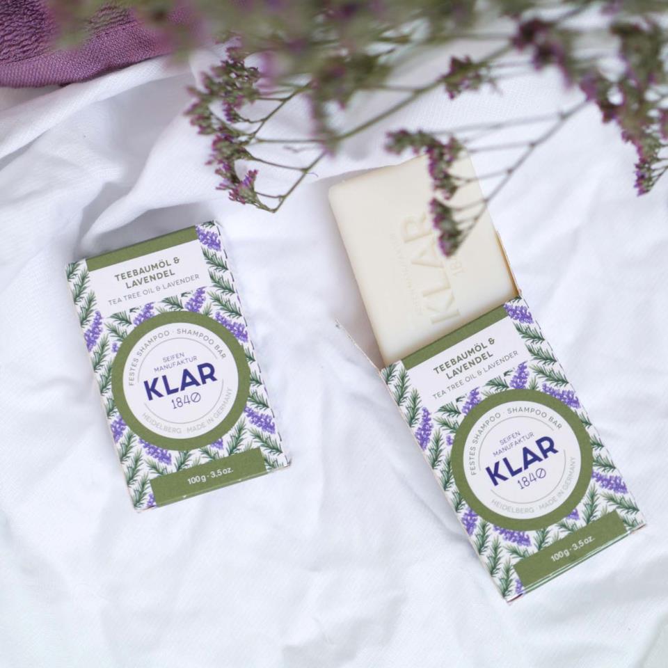 Klar Seifen Tea Tree Oil & Lavender Shampoo Bar 100 g