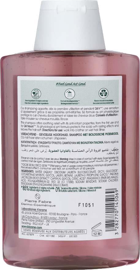 Klorane Organic Peony Shampoo 200 ml