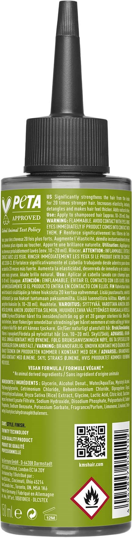 Eine grüne Flasche mit schwarzem Sprühkopf und Etikett, enthält wahrscheinlich eine Flüssigkeit, möglicherweise Reinigungs- oder Chemikalien.