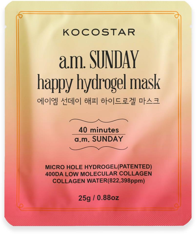 KOCOSTAR a.m. SUNDAY Happy Hydrogel Mask 5 pcs