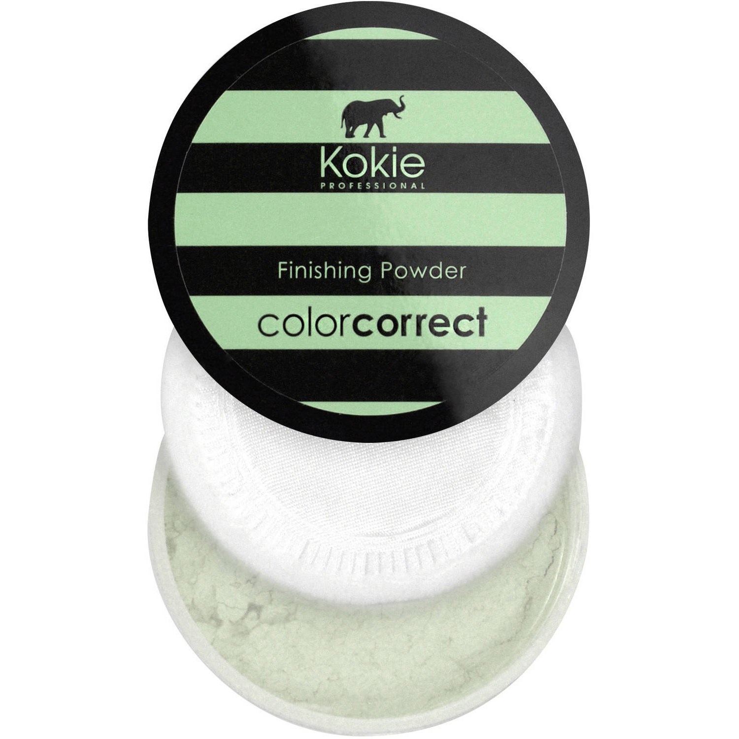 Kokie Cosmetics Color Correct Setting Powder Green - Redness Corr billede